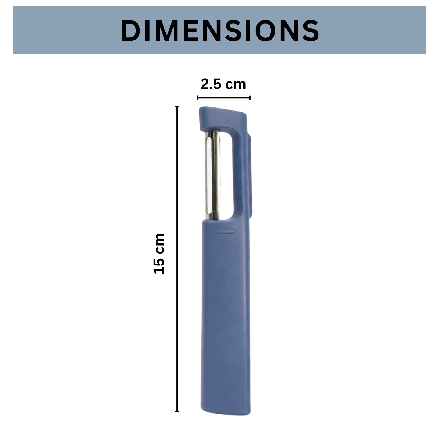 Plastic Peeler For Vegetables And Fruits ( 15x2.5cm Dark Blue )