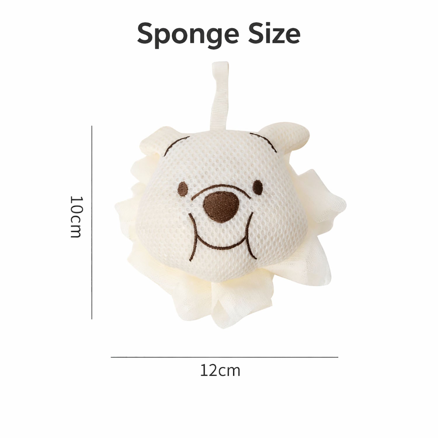 Bath Sponge For Kids And Adult (Cream 10x12cm )