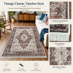 Riyasat Printed Carpet For Home And Office ( 3x5 ft, Dusty Rose )