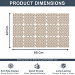 Rubber Shower Mat For Bathroom ( 40x66 Cm Taupe )
