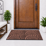 Rubber Door Mat Mosaic Textured ( 45x75 cm Brown )