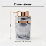 Marble Pattern Plastic Soap Dispenser For Bathroom And Kitchen Sink  ( 13.5x7 cm White )