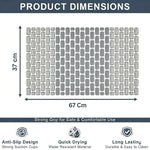 Rubber Shower Mat For Bathroom ( 37x67 Cm Grey )