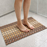 Plastic Shower Mat For Bathroom (36x68 Cm Brown )