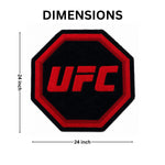 Tufted Wool Rug with Unique UFC Logo Design