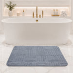 Bahrain Intersect Microfiber Bath Mat (40x58cm Sky Blue)