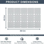 Rubber Shower Mat For Bathroom ( 40x66 Cm Silver )