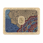 Kitchen Dish Drying Mat | Blue Beige Mandala Print | 35x55 cm