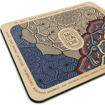 Kitchen Dish Drying Mat | Blue Beige Mandala Print | 35x55 cm