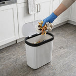 Portable Plastic Dustbin For Home And Kitchen (  27.5x14x29 cm, Grey )