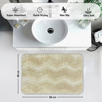 Moscow ZigZag Wave Microfiber Bath  (38x58cm Gold)