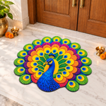 3D Rangoli Mats ( 56x56 cm, Multi )