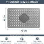 PVC Shower Mat for Bathroom Floor (40x70 cm, Grey)