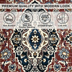 Riyasat Printed Carpet For Home And Office ( 5x7 ft,Royal Red )