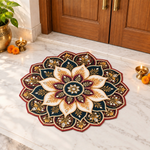 3D Rangoli Mats ( 56x56 cm, Brown )