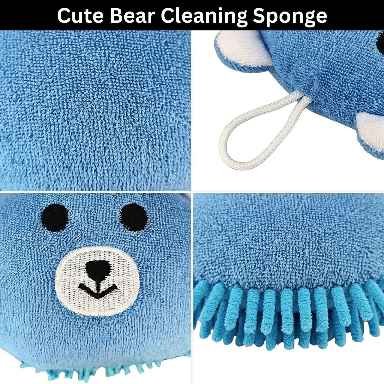 Bath Sponge For Kids And Adult  ( Blue 13x14cm )