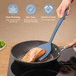 Silicone Spatula For High Heat Cooking And Baking ( 9x31.5cm, DarkBlue )