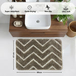 Austria Zigzag Microfiber Bath Mat (41x60cm Brown)