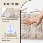 Polyester Chair Cushion Pad, Soft, Comfortable Back Support, Relaxing Backrest Pillow Cushions with Ties for Home, Office, Livingroom - (18x18 Inch, White) Pack of 1