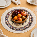 Floral Pattern Dining Table Mats ( 36x36cm, Multicolor, Set Of 2 )