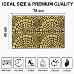 Rubber Door Mat Mosaic Textured ( 45x75 cm Golden )