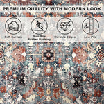 Riyasat Printed Carpet For Home And Office ( 4x6 ft, Blue Rust)