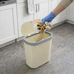 Portable Plastic Dustbin For Home And Kitchen (  27.5x14x29 cm, Cream )