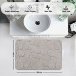 Moscow Stone Microfiber Bath Mat (38x58cm Taupe)