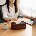Bamboo Napkin Box Tissue Holder ( Brown, 24x14x9 cm )