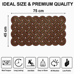 Rubber Door Mat Weave Textured ( 45x75 cm Copper )