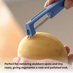 Plastic Peeler For Vegetables And Fruits ( 15x2.5cm Dark Blue )