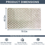 PVC Shower Mat for Bathroom Floor ( 40x70 cm, Beige )