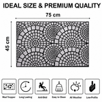 Rubber Door Mat Mosaic Textured ( 45x75 cm Silver )