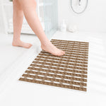Rubber Shower Mat For Bathroom ( 38x70 Cm Brown )