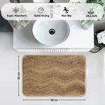 Moscow ZigZag Wave Microfiber Bath  (38x58cm Brown)