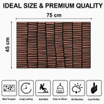 Rubber Door Mat Linear Textured ( 45x75 cm Brown )