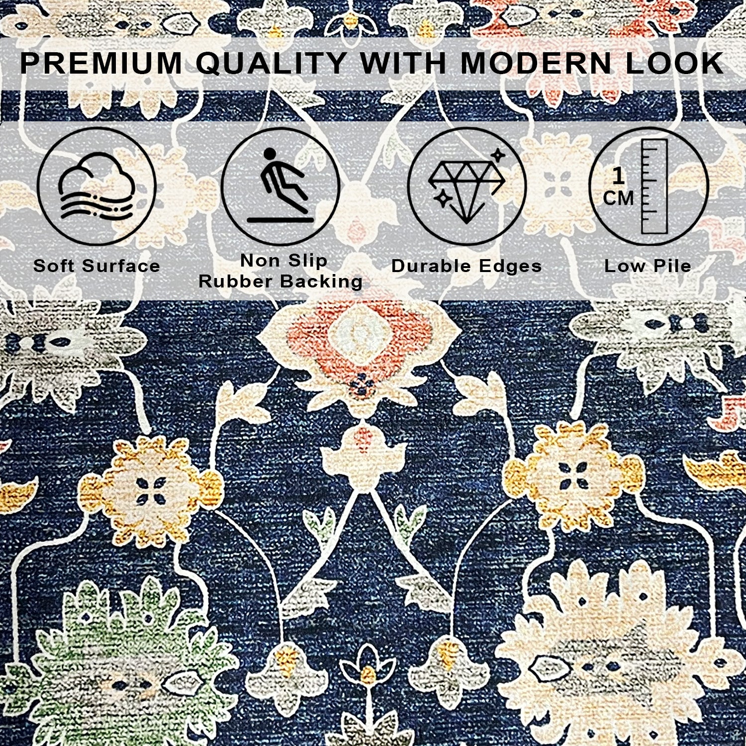 Riyasat Printed Carpet For Home And Office ( 5x7 ft, Midnight Floor )