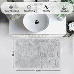 Moscow Stone Microfiber Bath Mat (38x58cm Silver)