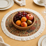 Persian Patchwork Dining Table Mats ( 36x36cm, Multicolor, Set Of 2 )