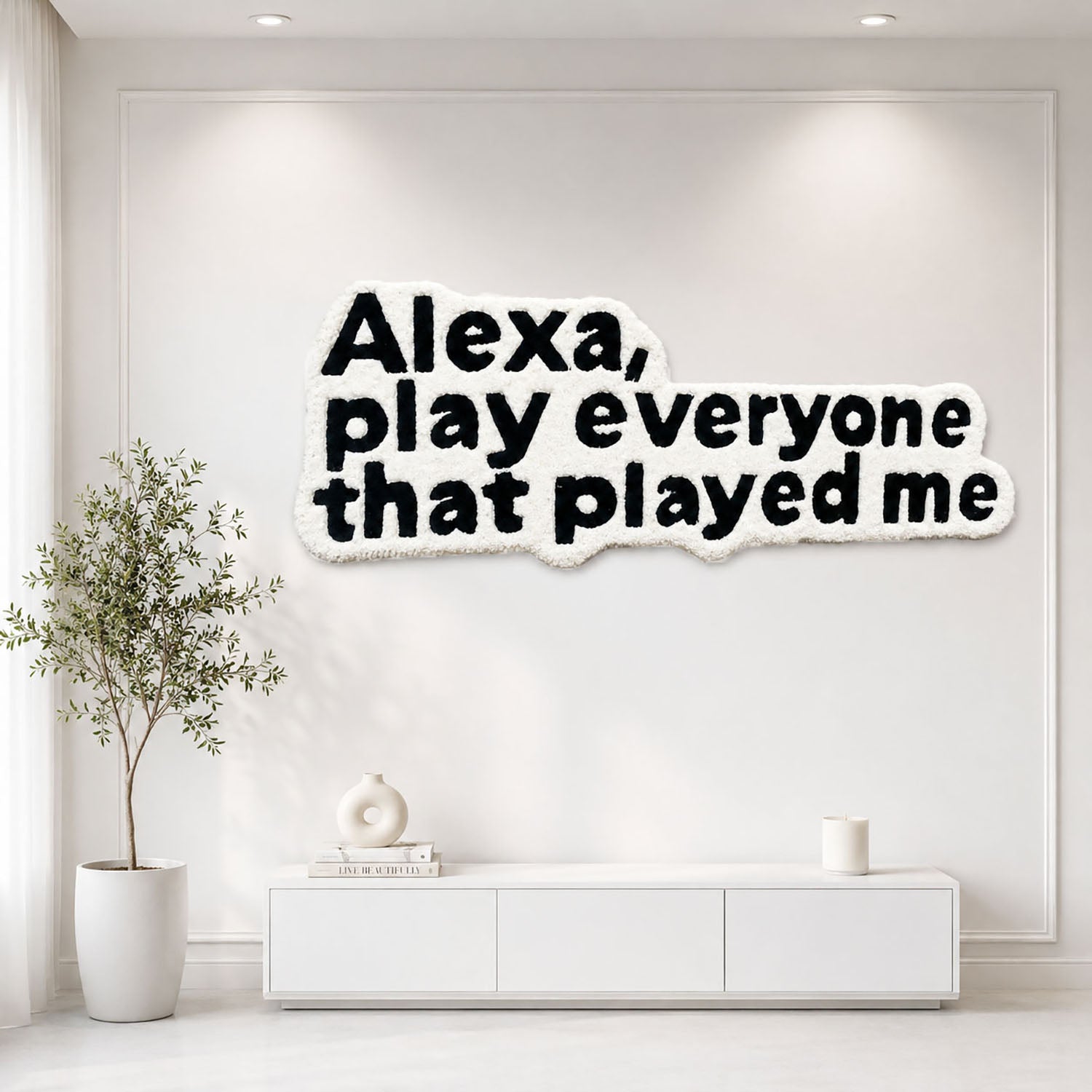 Alexa Wool Tufted Floor and Wall Carpet 120x28 Cm
