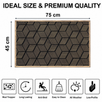 Rubber Door Mat Geometric Textured ( 45x75 cm Copper )