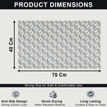 Rubber Shower Mat Ibija Pattern ( 40x70 Cm Silver )