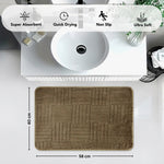 Bahrain Intersect Microfiber Bath Mat (40x58cm Coffee)