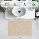 Moscow Stone Microfiber Bath Mat (38x58cm Gold)