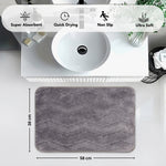 Moscow ZigZag Wave Microfiber Bath  (38x58cm Grey)