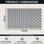 Rubber Shower Mat Ibija Pattern ( 40x70 Cm Grey )