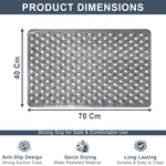 PVC Shower Mat for Bathroom Floor ( 40x70 cm, Smoke Grey )