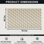 Rubber Shower Mat Ibija Pattern ( 40x70 Cm Beige )
