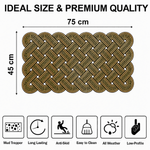 Rubber Door Mat Weave Textured ( 45x75 cm Golden )