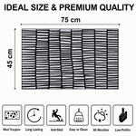 Rubber Door Mat Linear Textured ( 45x75 cm Silver )